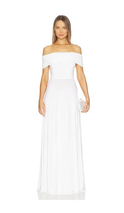 Norma Kamali Sleeveless Cowl Neck Flared Gown In Red