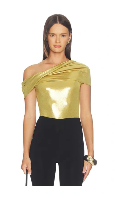 Norma Kamali Sleeveless Cowl Neck Hooded Bodysuit In Nude