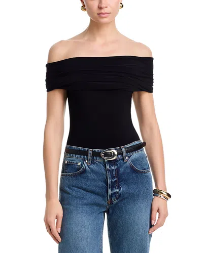 Norma Kamali Sleeveless Cowl Neck Hooded Bodysuit In Black