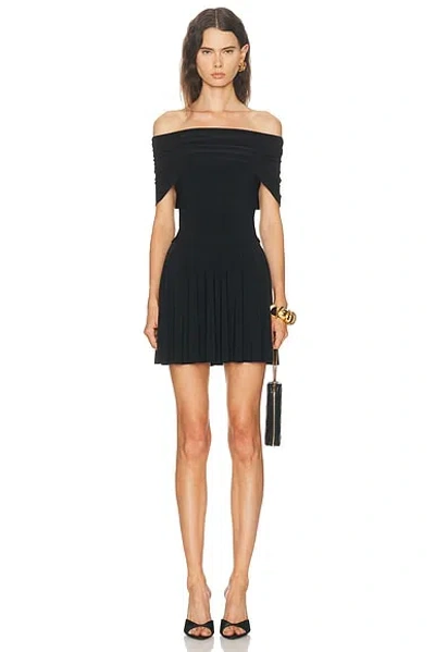 Norma Kamali Sleeveless Cowl Neck Hooded Flared Pickleball Dress In Black