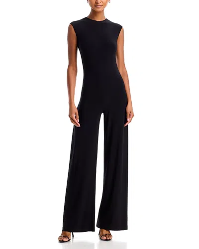 Norma Kamali Sleeveless Crewneck Jumpsuit In Black