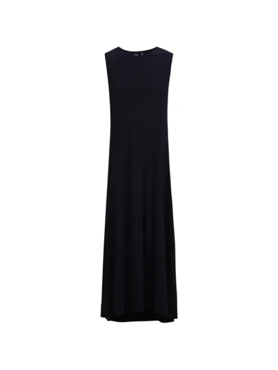 Norma Kamali Swing Dress Large Black Stretch Sleeveless A-line Ddr2294