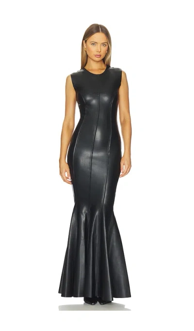 Norma Kamali Sleeveless Grace Fishtail Gown In Black