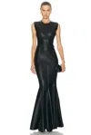 Norma Kamali Sleeveless Grace Fishtail Gown In Black