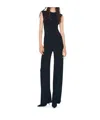 Norma Kamali Kamali Kulture Shirred Waist Jumpsuit Black In Black