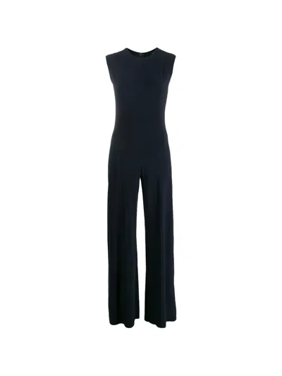 Norma Kamali Stretch Fabric Jumpsuit In Black