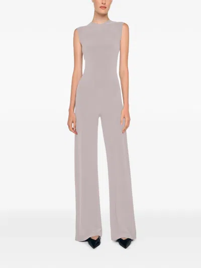 Norma Kamali Sleeveless Jumpsuit In Brown