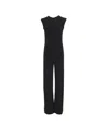 Norma Kamali Kamali Kulture Shirred Waist Jumpsuit Black In Black