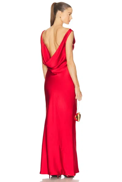 Norma Kamali Sleeveless Low Back Drape Gown