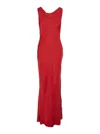 Norma Kamali Sleeveless Low Back Drape Gown