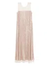 Norma Kamali Sequin-embellished Mesh Maxi Dress In Neutral