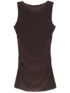 Norma Kamali Pickleball Mini Dress In Brown