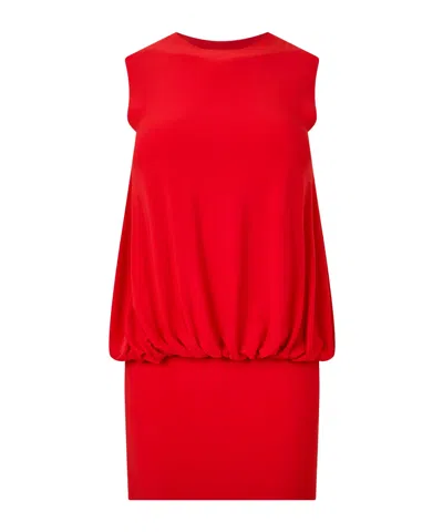Norma Kamali Sleeveless Mini Dress In Red