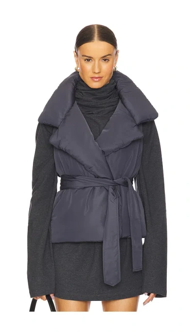 Norma Kamali Sleeveless Sleeping Bag Vest In Charcoal