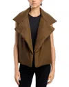 Norma Kamali Sleeveless Sleeping Bag Vest In Gold