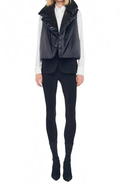 Norma Kamali Sleeveless Sleeping Bag Vest In Black In Multi