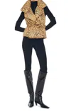 Norma Kamali Sleeveless Sleeping Bag Vest In Cheetah Patch In Animal Print