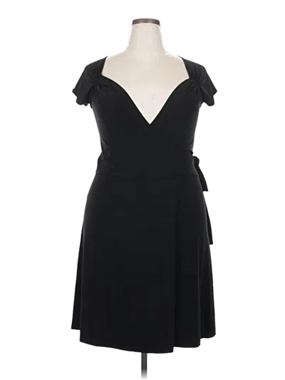 Pre-owned Norma Kamali Sleeveless Top Black Plunge Neckline Tops