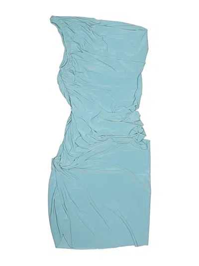 Pre-owned Norma Kamali Sleeveless Top Blue Strapless Neckline Tops
