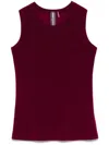Norma Kamali Crew-neck Tank Top In Bordeaux