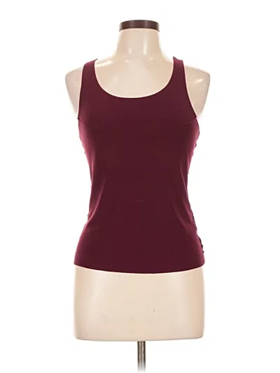 Pre-owned Norma Kamali Sleeveless Top Burgundy Scoop Neck Tops