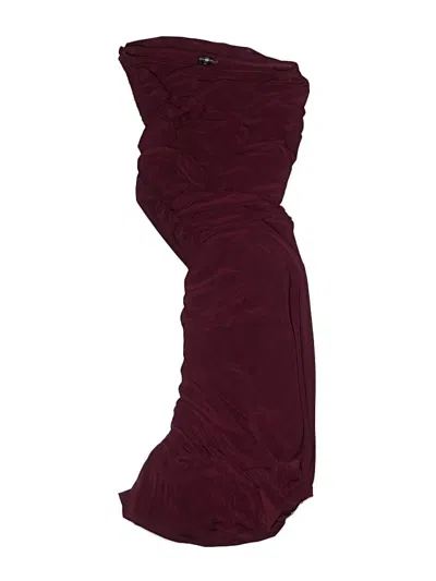 Pre-owned Norma Kamali Sleeveless Top Burgundy Strapless Neckline Tops