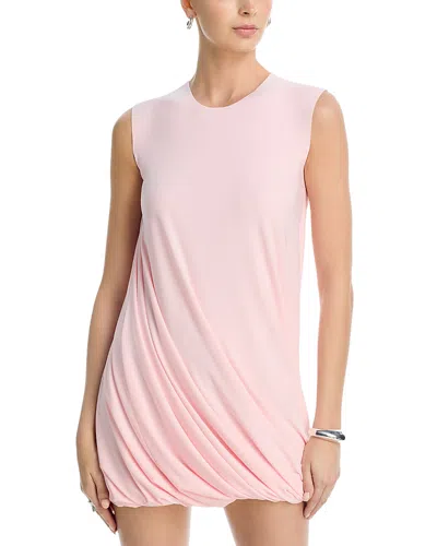 Norma Kamali Sleeveless Twist Mini Dress In Pink