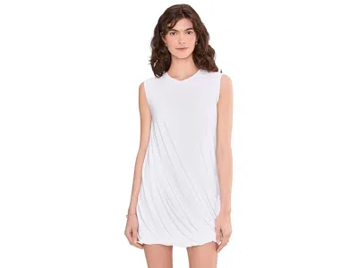 Norma Kamali Sleeveless Twist Mini Dress In White
