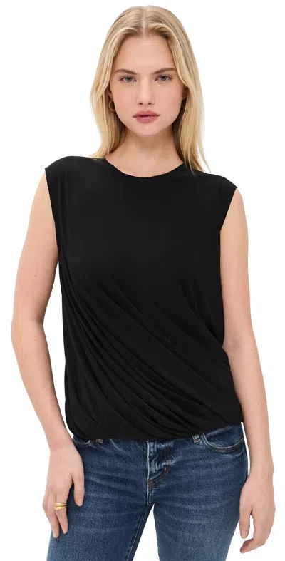 Norma Kamali Sleeveless Twist Top In Black