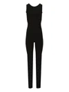 Norma Kamali Sleeveless X Catsuit W/ Footie