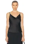 Norma Kamali Slip Maria Top In Black