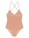 Norma Kamali Slip Mio Bodysuit In Neutral