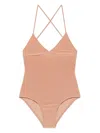 Norma Kamali Slip Mio Bodysuit In Neutrals