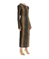 Norma Kamali Brown Slim Fit Long Python Effect Dress In Black
