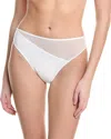 Shop Norma Kamali Snake Mesh Bikini Bottom In White