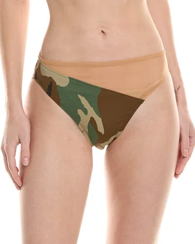 Norma Kamali Snake Mesh Bottom In Green