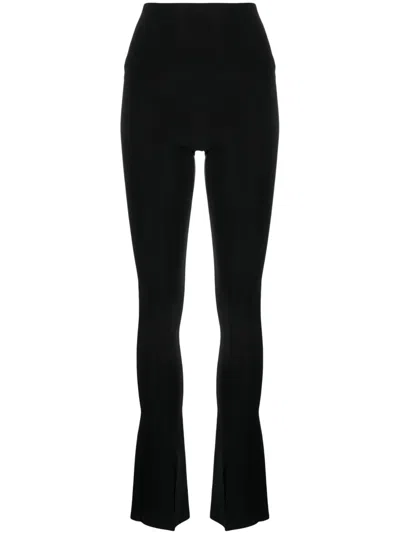 Norma Kamali Spat Stretch-jersey Flared Leggings In Black
