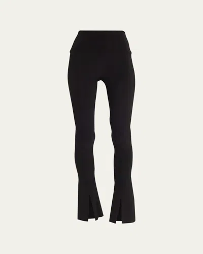 Norma Kamali Spat Stretch-jersey Flared Leggings In Black
