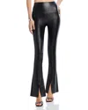 Norma Kamali Spat Vegan Leather Flared Leggings In Black