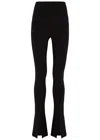 Norma Kamali Spat Stretch-jersey Flared Leggings In Black
