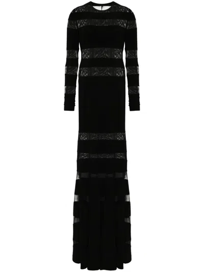 Norma Kamali Spliced Fishtail Gown In Black  