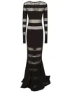 Norma Kamali Black Crewneck Dress With Fishtail Design In Black