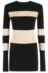 Norma Kamali Spliced Insert Pickleball Dress In Black Nude Mesh