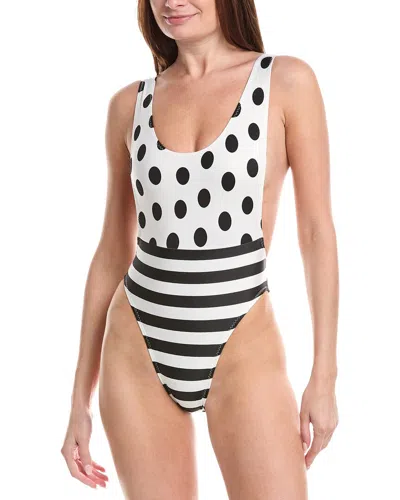 Norma Kamali Spliced Marissa One-piece In Multi