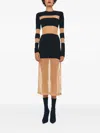 Norma Kamali Spliced Midi Dress In Black