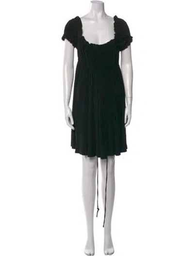 Pre-owned Norma Kamali Square Neckline Mini Dress In Black