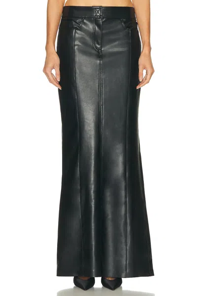 Norma Kamali Straight Jean Skirt In Black
