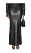 Norma Kamali Straight Jean Skirt To Floor In Black