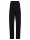 Norma Kamali High Waist Elastic Wide-leg Trousers In Black