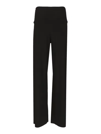 Norma Kamali Straight Leg Pant Trousers Black